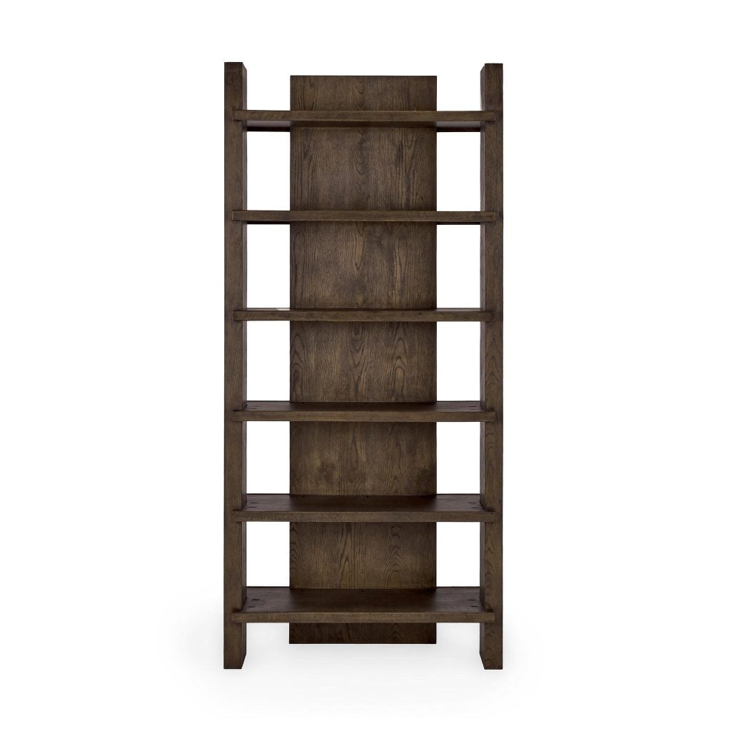 Doku Bookcase in Coffee Brown - angled view