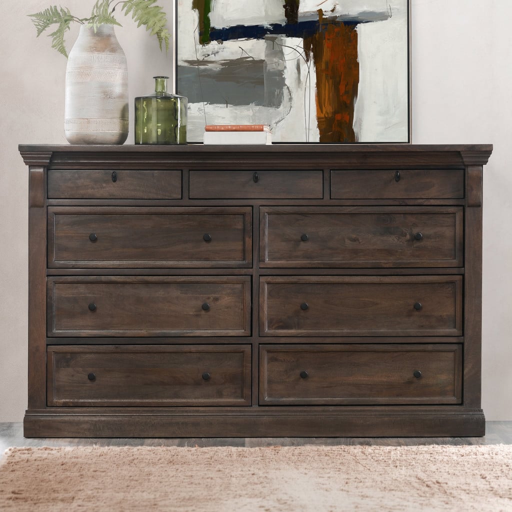 Adelaide 9-Drawer Dresser in Cocoa Brown - lifestyle view