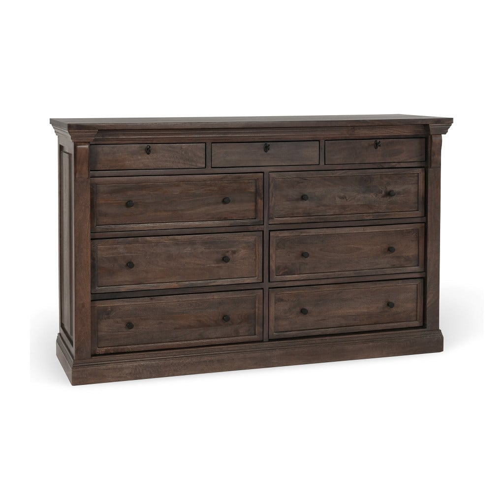 Adelaide 9-Drawer Dresser in Cocoa Brown - front view