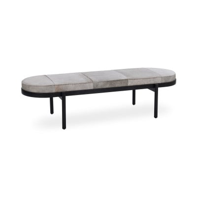 Evelyn 70-Inch Upholstered Accent Bench in Sparrow Gray - primary view