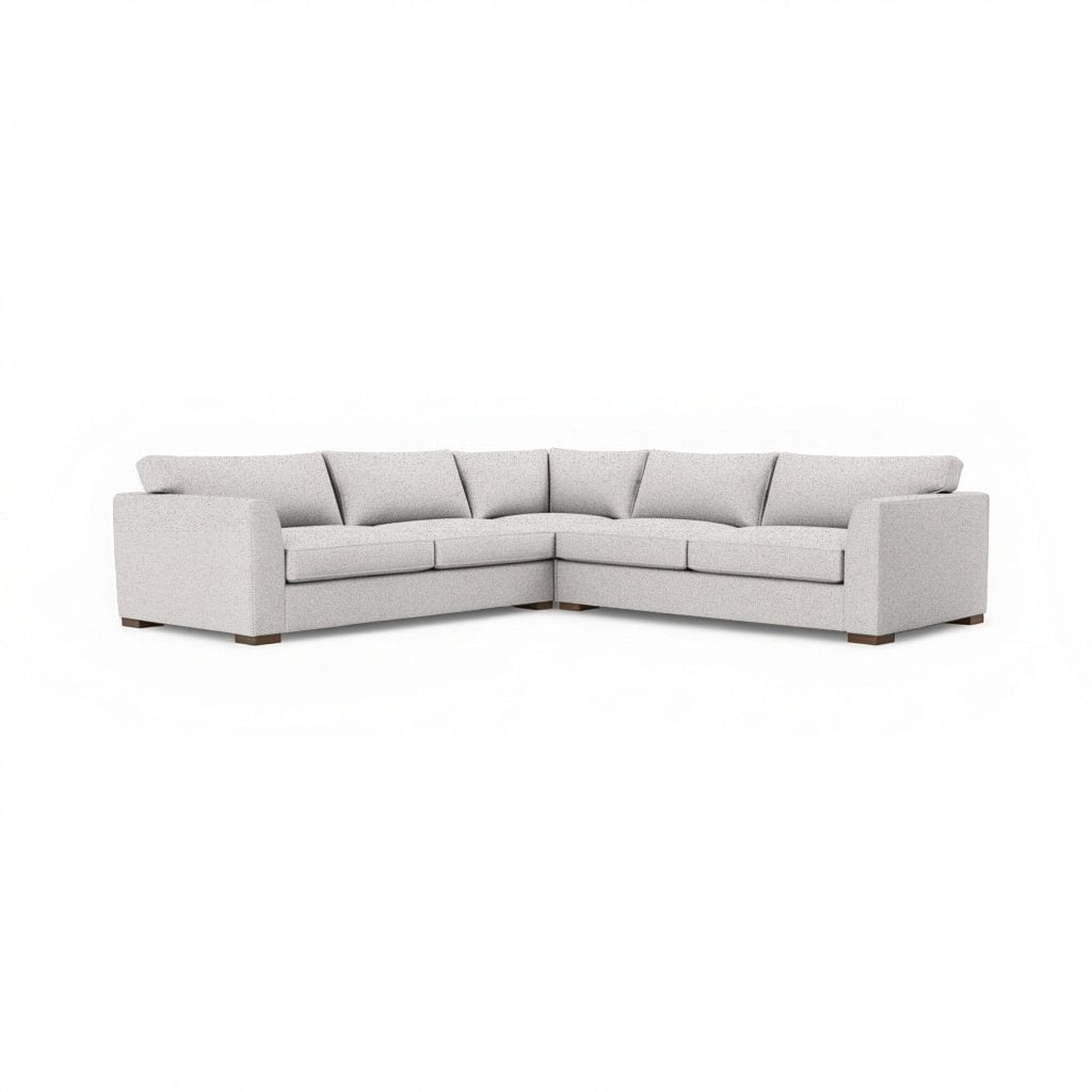Bryson 3 Piece Sectional in Elite Gray Polyester - front view