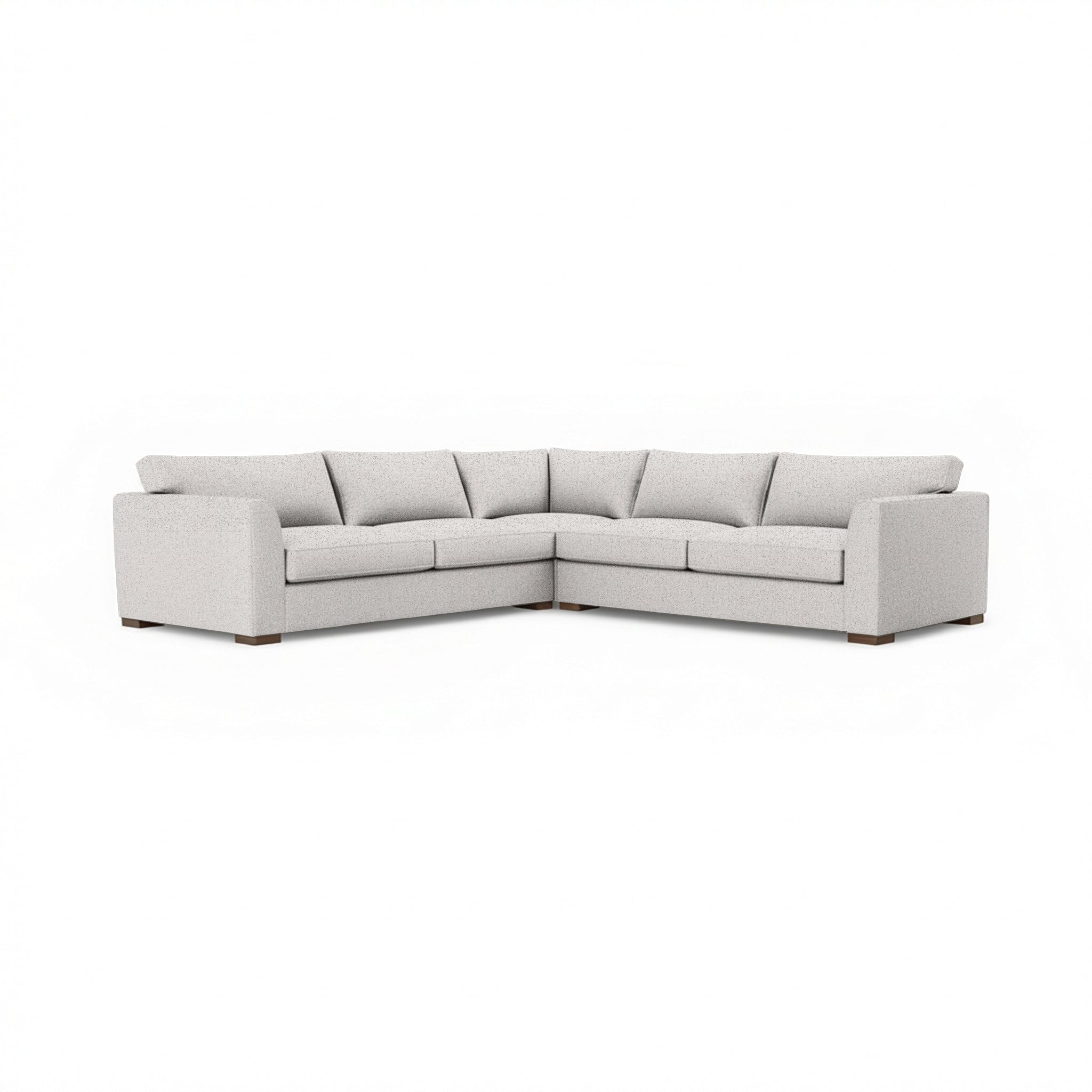 Bryson 3 Piece Sectional in Elite Gray Polyester - front view