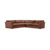 Bryson 3 Piece Sectional in Saddle Top Grain Leather - front view
