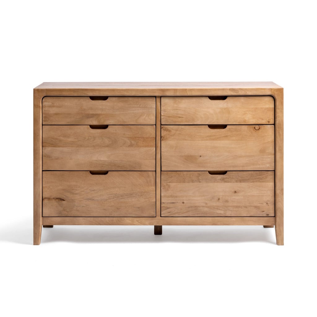 Laguna 6-Drawer Dresser in Natural - side view