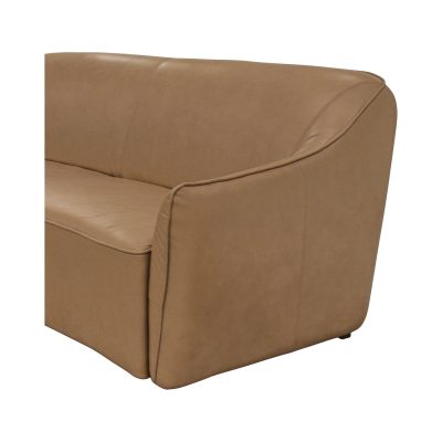 Hawkins Leather Sofa in Cognac - back view