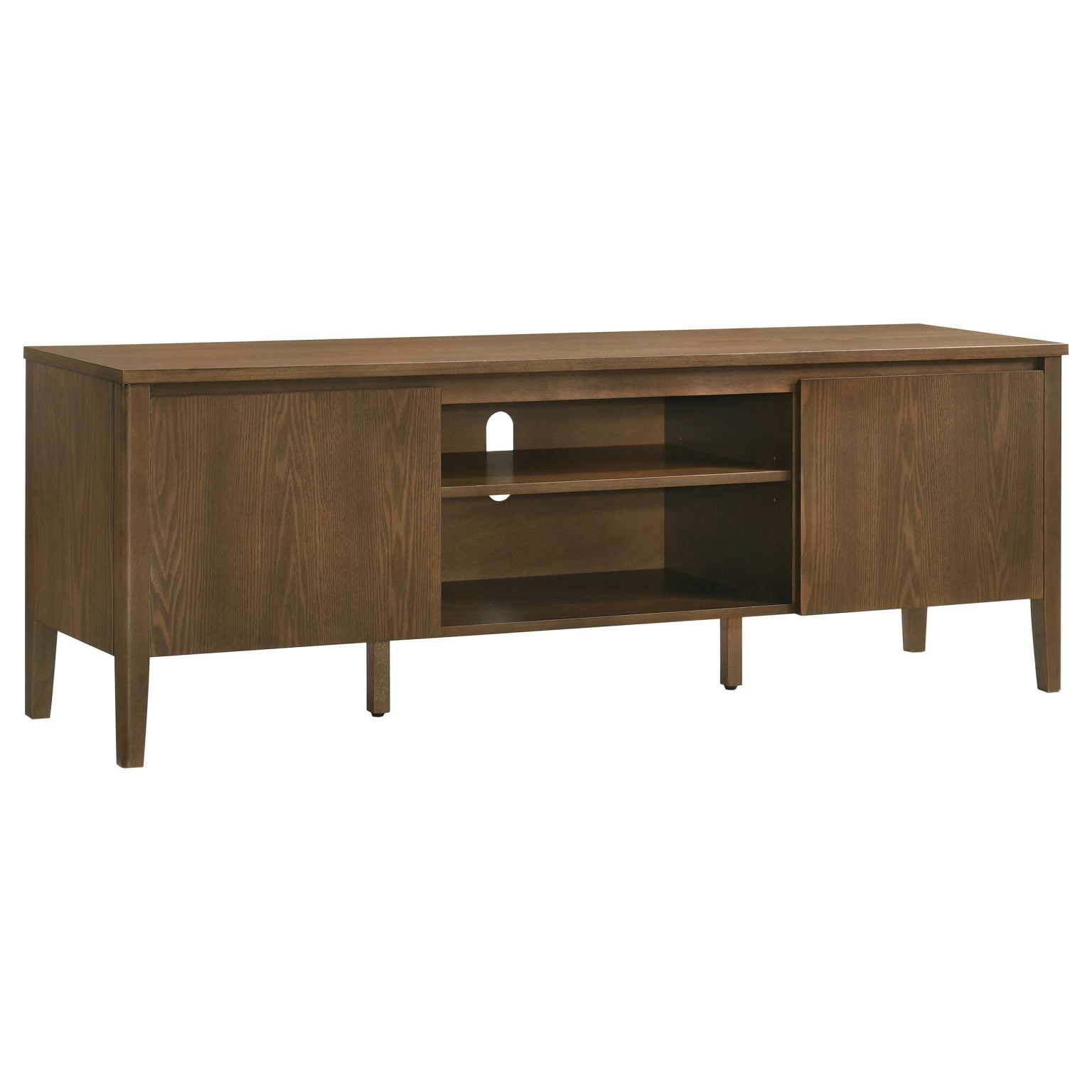 Thori 63-Inch 2-Door TV Stand Media Console in Dark Brown - primary view