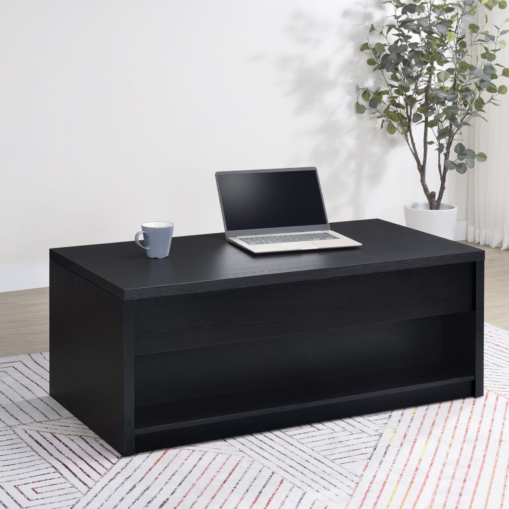 Knapp Black Lift-Top Coffee Table with Hidden Storage and Drawers by Coaster - Knapp lift-top coffee table view 2