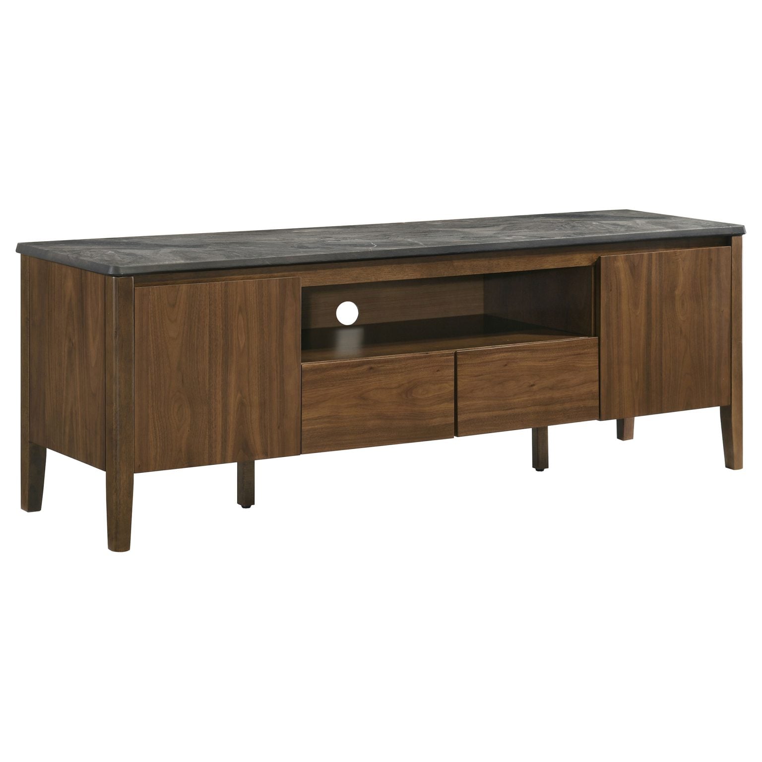 Bradley 63-Inch SmartTop TV Stand in Smokey Grey and Dark Brown - primary view