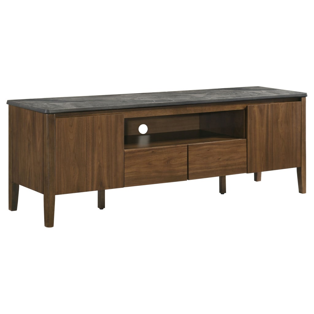 Bradley 63-Inch SmartTop TV Stand in Smokey Grey and Dark Brown - primary view