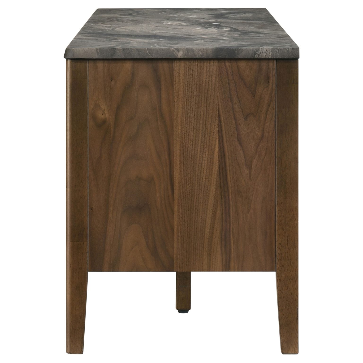 Bradley 63-Inch SmartTop TV Stand in Smokey Grey and Dark Brown - back view