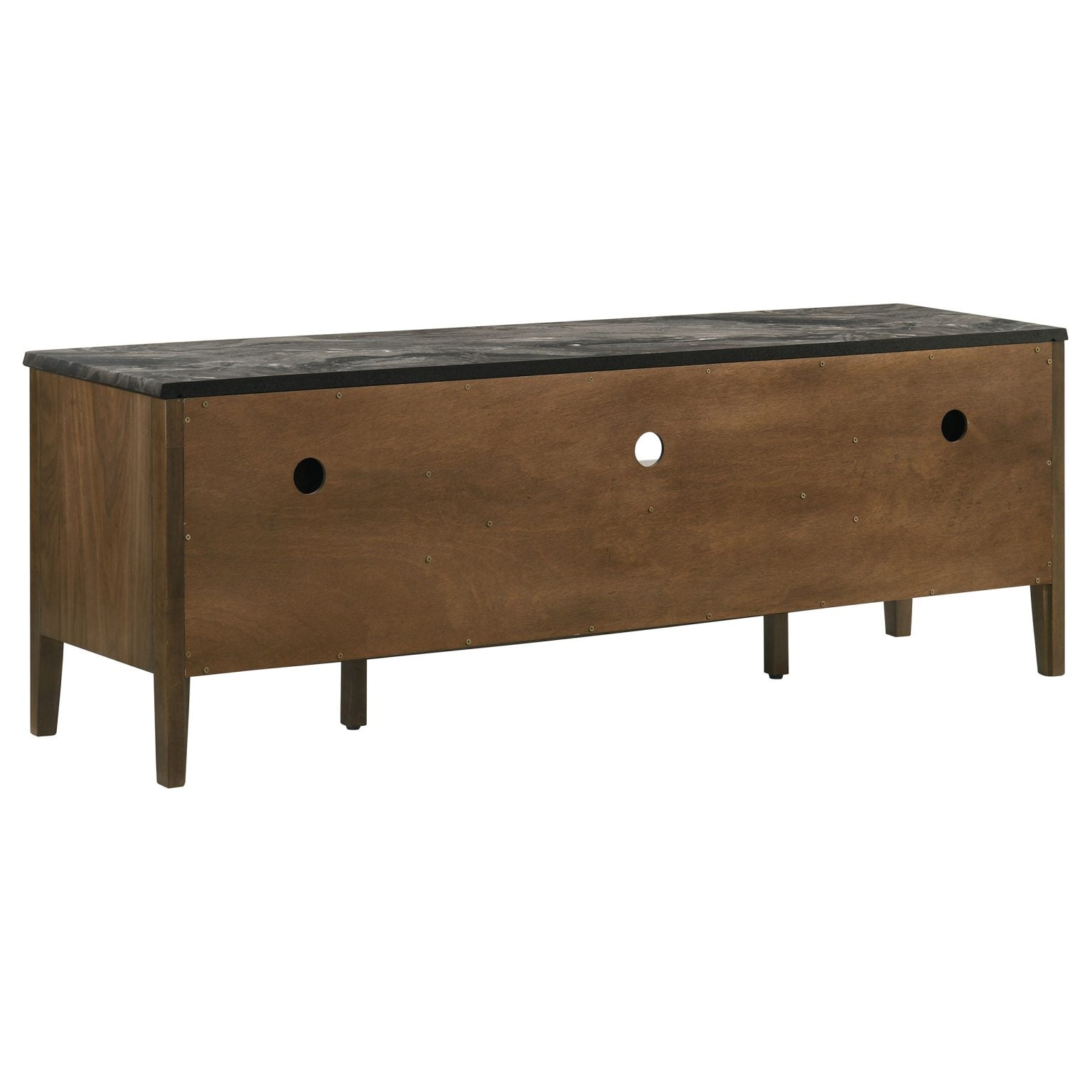 Bradley 63-Inch SmartTop TV Stand in Smokey Grey and Dark Brown - angle view