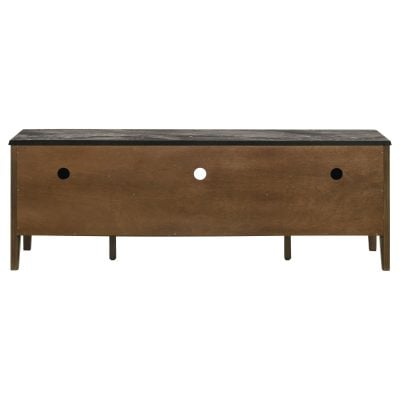 Bradley 63-Inch SmartTop TV Stand in Smokey Grey and Dark Brown - interior view