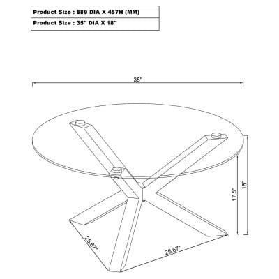 Kenzie Chrome 3-Piece Round Coffee Table Set with Glass Tops by Coaster - Kenzie coffee table view 6