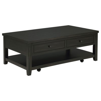 Payne Distressed Java Lift-Top Coffee Table with Casters by Coaster - Payne lift-top coffee table view 3