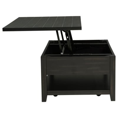 Payne Distressed Java Lift-Top Coffee Table with Casters by Coaster - Payne lift-top coffee table view 8