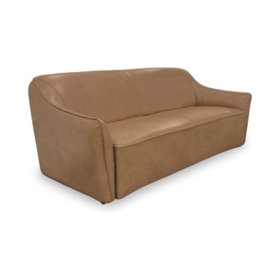 Hawkins Leather Sofa in Cognac - detail view