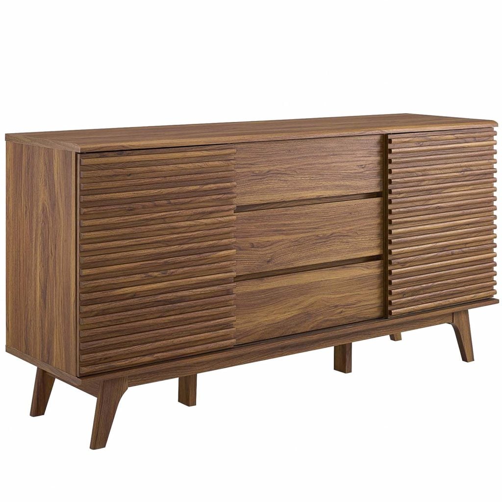 Render 63-Inch Sideboard Buffet Table in Walnut - primary view