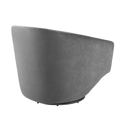Series Performance Velvet Swivel Accent Chair in Gray - view 7