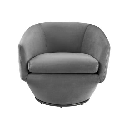 Series Performance Velvet Swivel Accent Chair in Gray - view 8