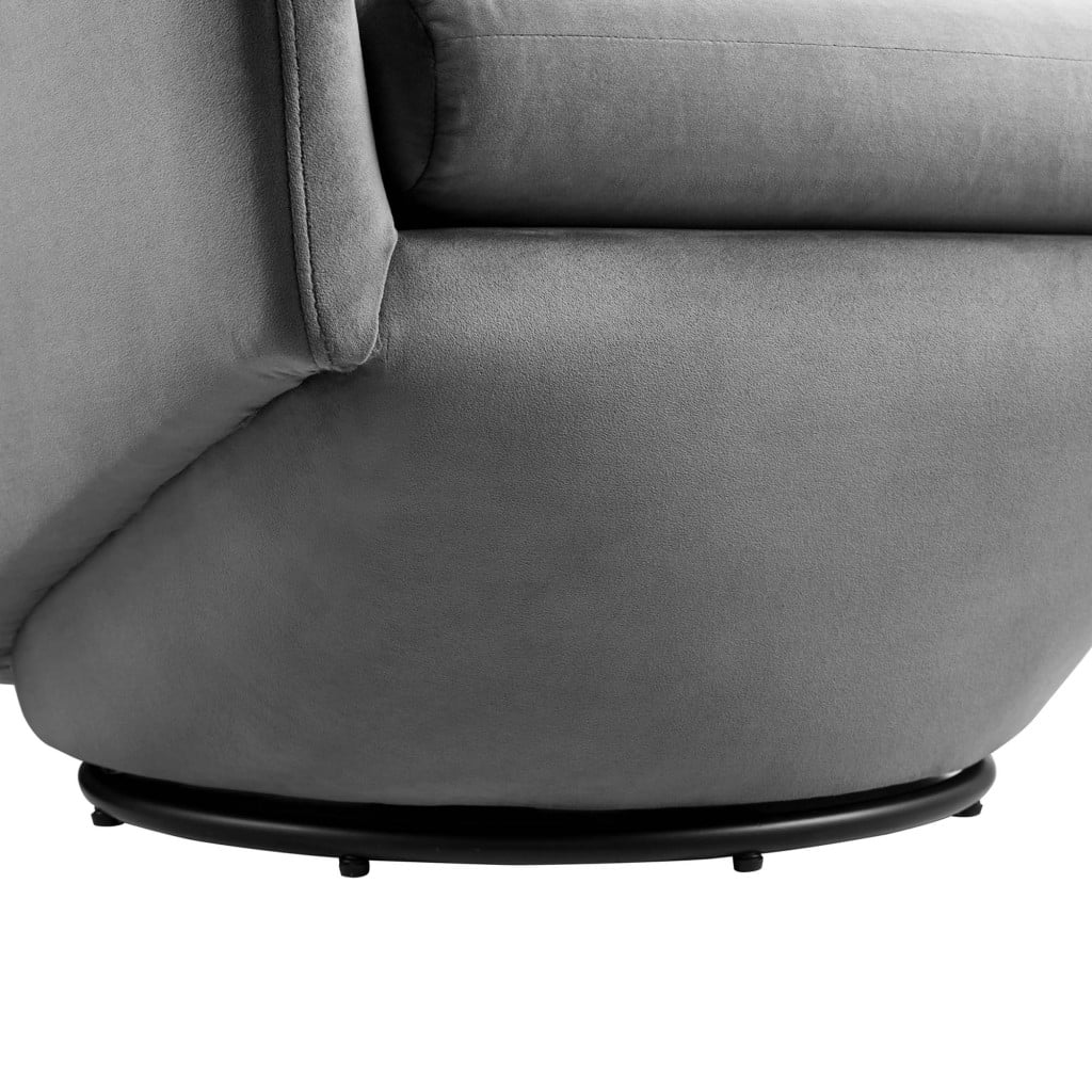 Series Performance Velvet Swivel Accent Chair in Gray - view 9