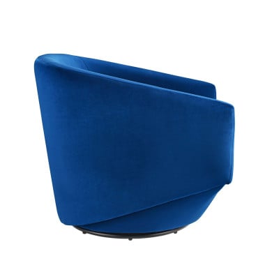 Series Performance Velvet Swivel Accent Chair in Navy - view 6