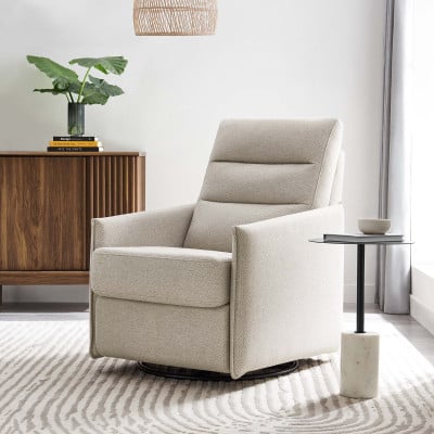 Etta Oatmeal Upholstered Fabric Accent Chair by Modway - lifestyle room view