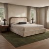 Camilla Wave Bed in Oat - front view