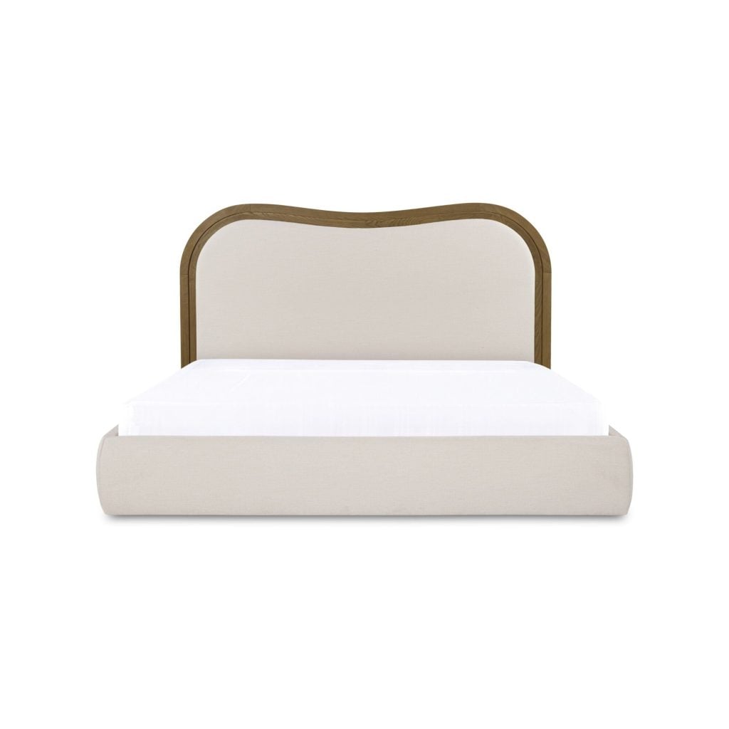 Camilla Wave Bed in Oat - lifestyle view