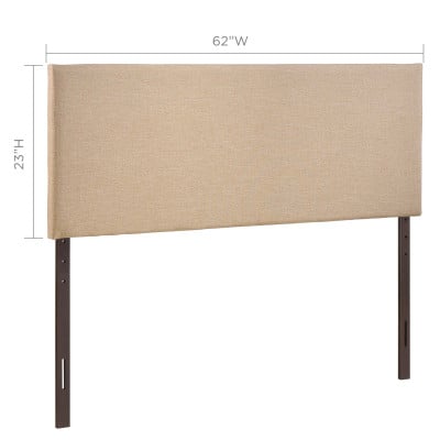 Region Upholstered Linen Queen Headboard in Cafe - view 4