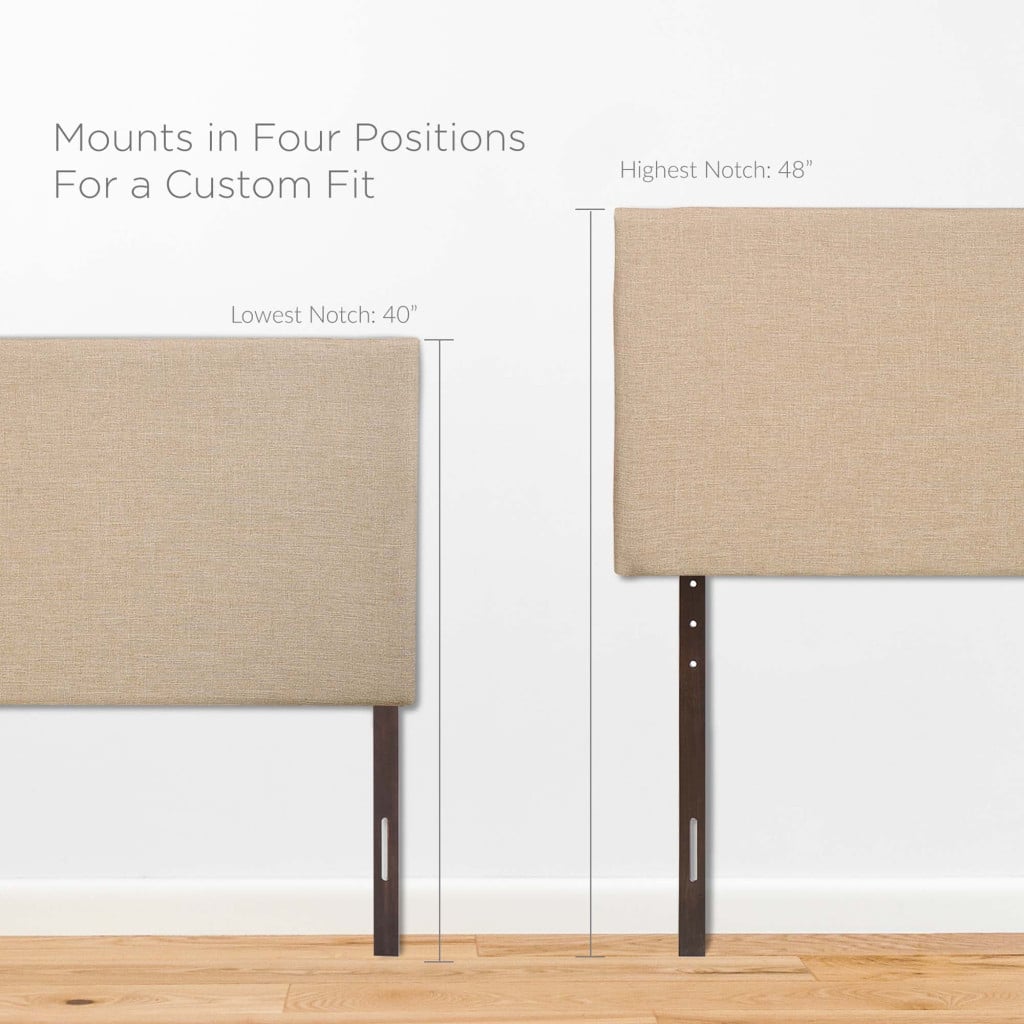 Region Upholstered Linen Queen Headboard in Cafe - view 5