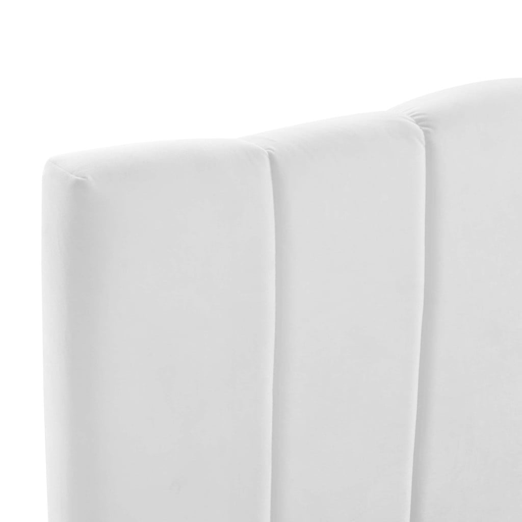 Camilla Channel Tufted Performance Velvet Full/Queen Headboard in White - view 8