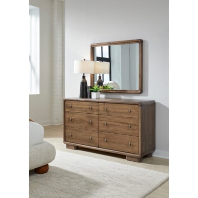 Boka 6-Drawer Dresser in Impala - angled view