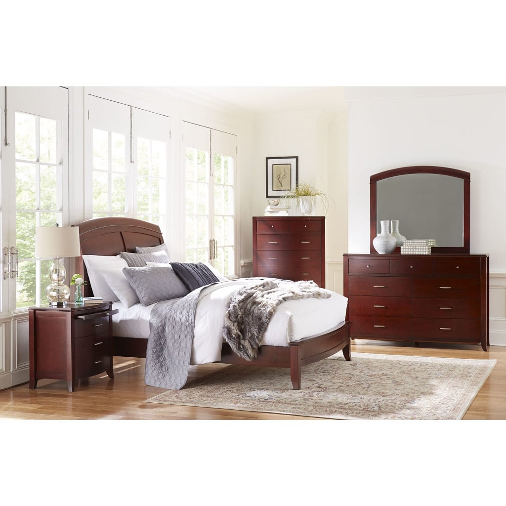 Brighton 9-Drawer Espresso Dresser in Cinnamon - side view