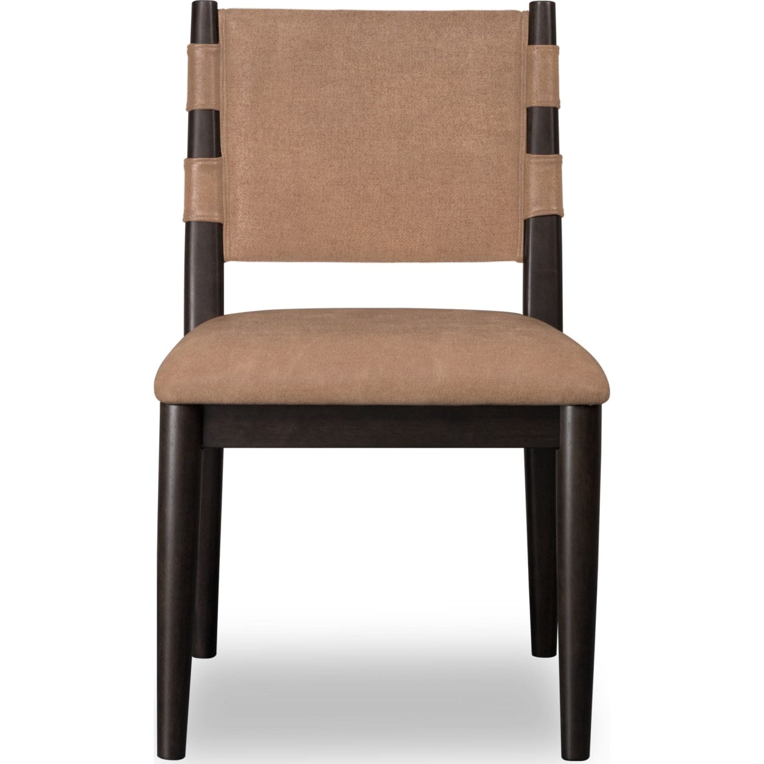 Alternative view of Koko Chenille Upholstered Dining Chair in Porcini and Minx