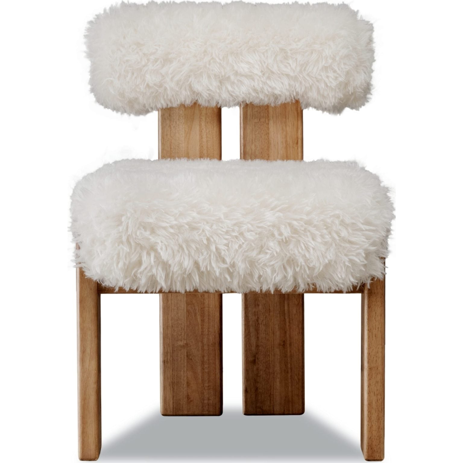 Alternative view of Nia Dining Accent Chair in Sheepskin and Lioness