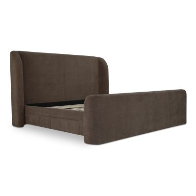 Sophia Storage Bed in Brown - detail view