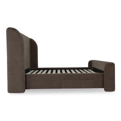 Sophia Storage Bed in Brown - back view