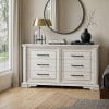 Mckinney Vintage White Dresser With Carved details