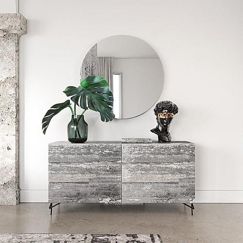 Aria 5-Piece Queen Bedroom Set in Multi Grey - set group view