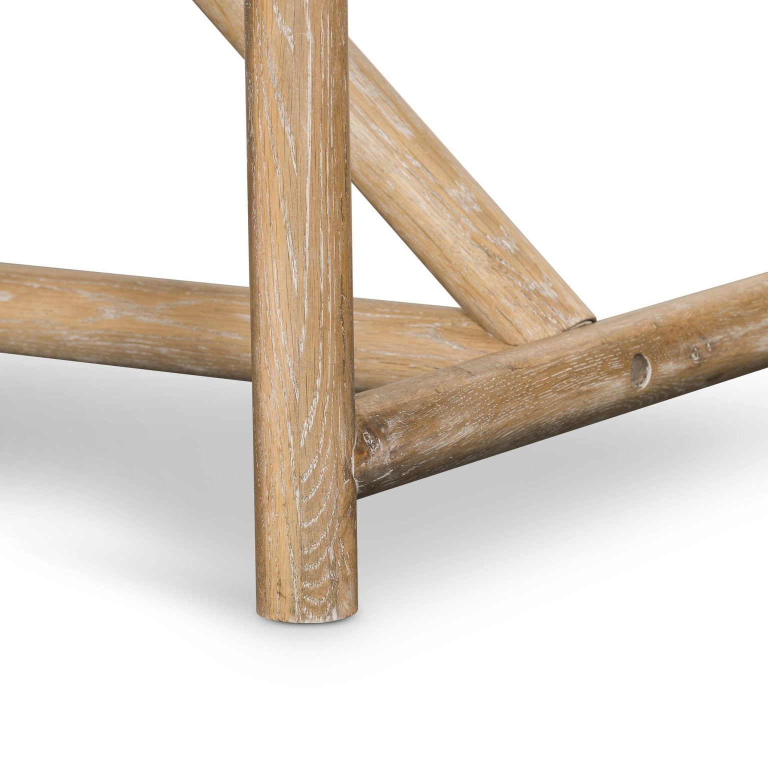 Mika 84-Inch Whitewashed Oak Trestle Table - Image 5
