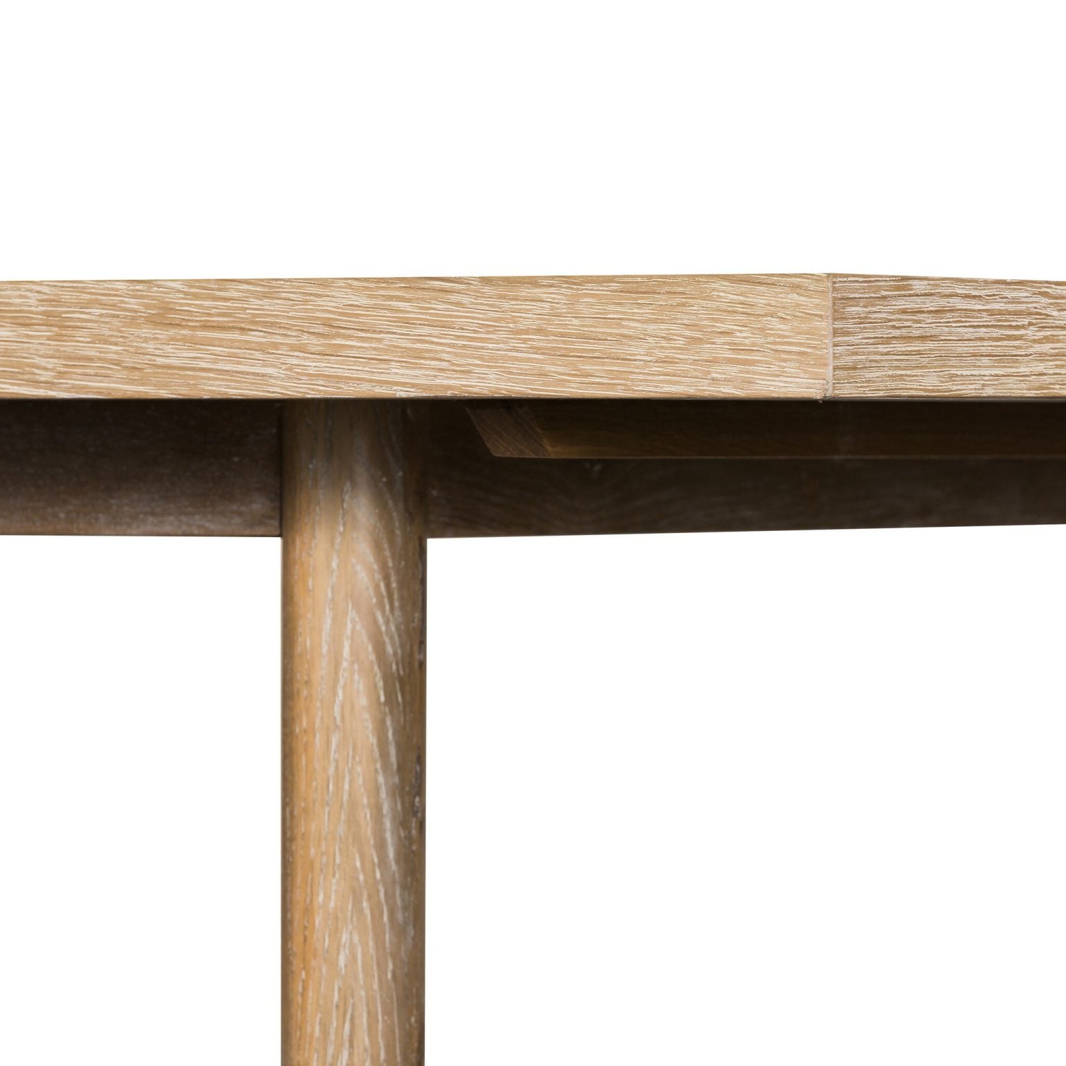 Mika 84-Inch Whitewashed Oak Trestle Table - Image 6