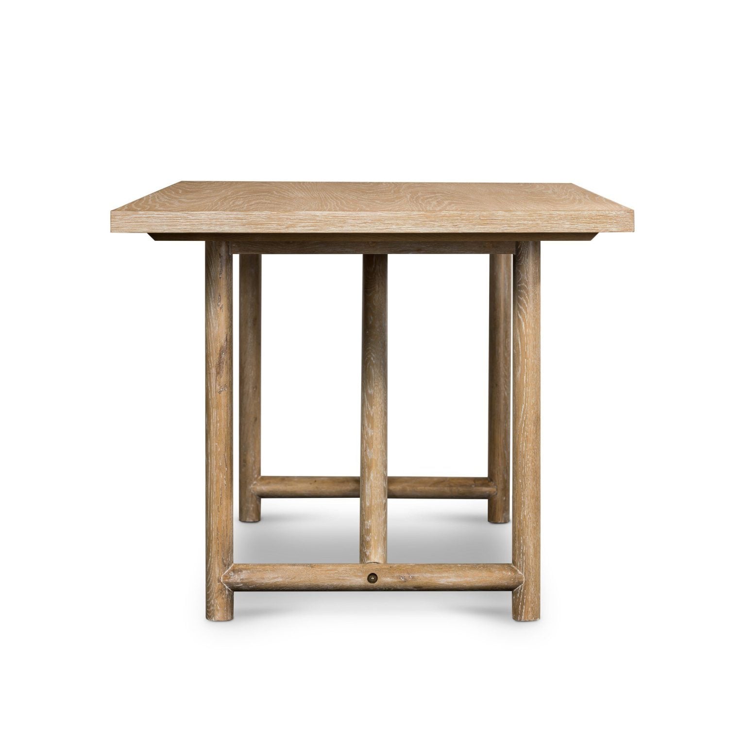Mika 84-Inch Whitewashed Oak Trestle Table - Image 3