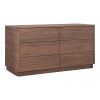 Round Off 6-Drawer Dresser in Walnut Brown - front view