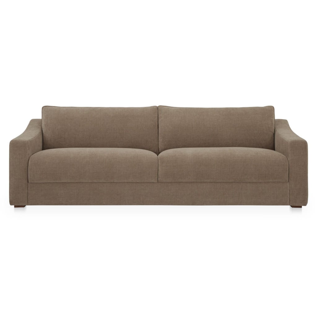 Farrow Sloped-Arm Sofa in Taupe Chenille - front view