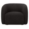 Faye Accent Chair in Black Boucle - lifestyle hero view