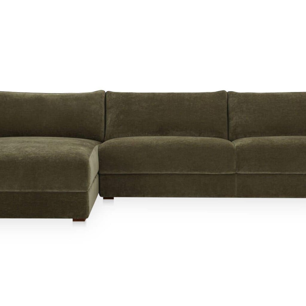 Farrow Sectional Sofa in Cedar Green - lifestyle hero view