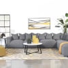 Jennifer 6-Piece Modular Sectional Grey Sofa