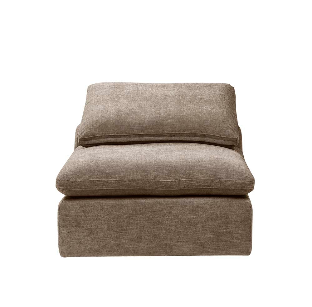 Naveen beige linen sectional chair detail