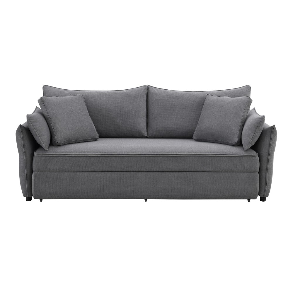 Irina Sleeper Sofa with Full-Size Pull-Out Bed in Gray Fabric - front view