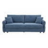 Haran Sleeper Sofa with Pull-Out Queen Bed in Blue Fabric - front view